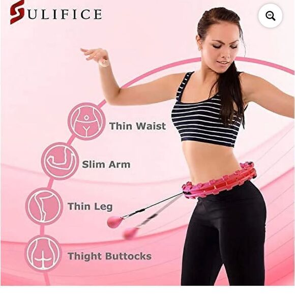 Sulifice Weighted Hula Hoop Weight Loss Fitness Workout for Adults - Picture 1 of 7